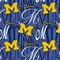 Sykel Enterprises-University of Michigan Cotton Quilting Fabric-Michigan Wolverines Letters Cotton Fabric Sold by the Yard